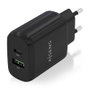 Aisens Cargador de Pared 25W con 1x USB-C PD3.0 y 1x USB-A QC3.0, Negro
